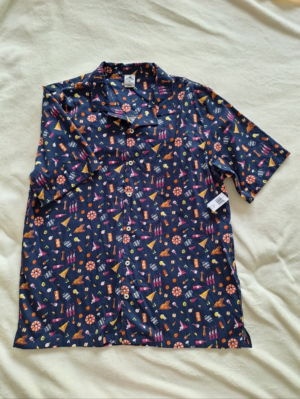✨ NWT Disney Parks 2020 Epcot Food & Wine Festival Mens XL Shirt 🍷🧀